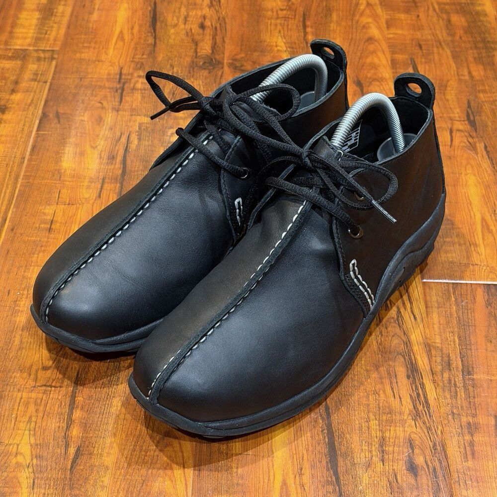 Merrell Jungle Stitch Black Leather Low Chukka Boots Mens Size 11.5 - New!